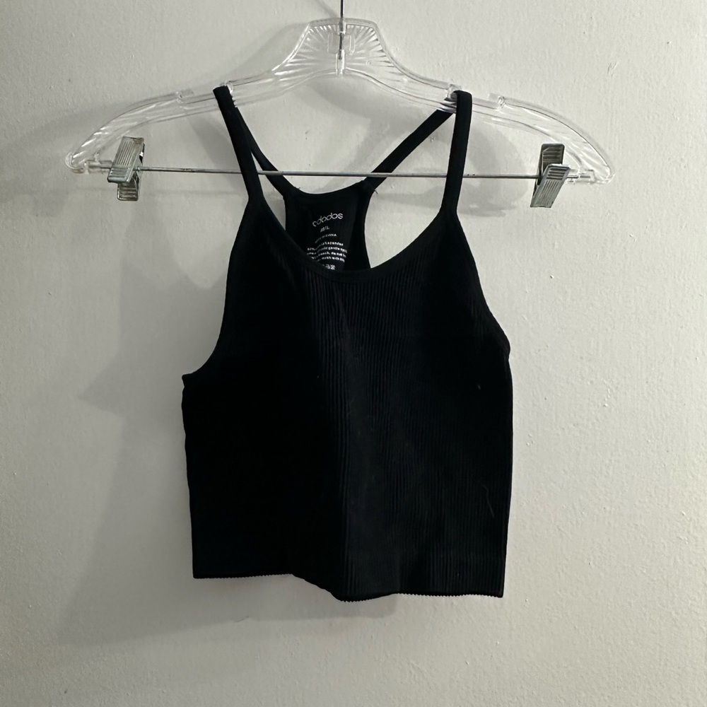 Chic Black Ribbed Tank Top